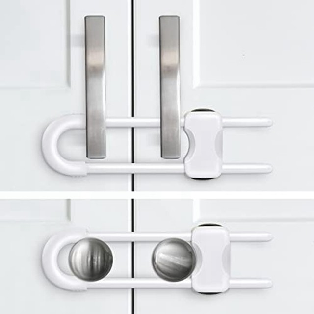 Cabinet Locks White Lock Plastic Lock For Babies, U-Shaped Child Locks For  Cabinets, Child Proof Cabinet Latches - AliExpress